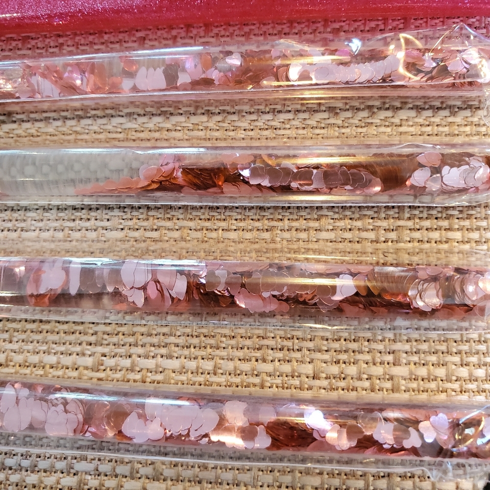 Glamierre Pink Luxe Glitter Eye Brush Collection - set of 4 with travel case - Picture 3 of 3
